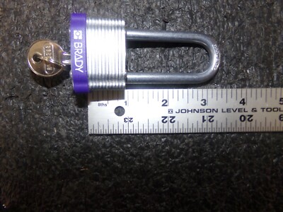 Brady Purple Lockout Padlock, Different Key Type, Master Keyed: NO