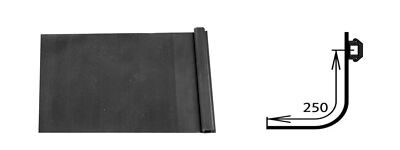 Bodenschwellendichtung/Bodendichtung/Schiebetürdichtung, Farbe: Schwarz  (1m)