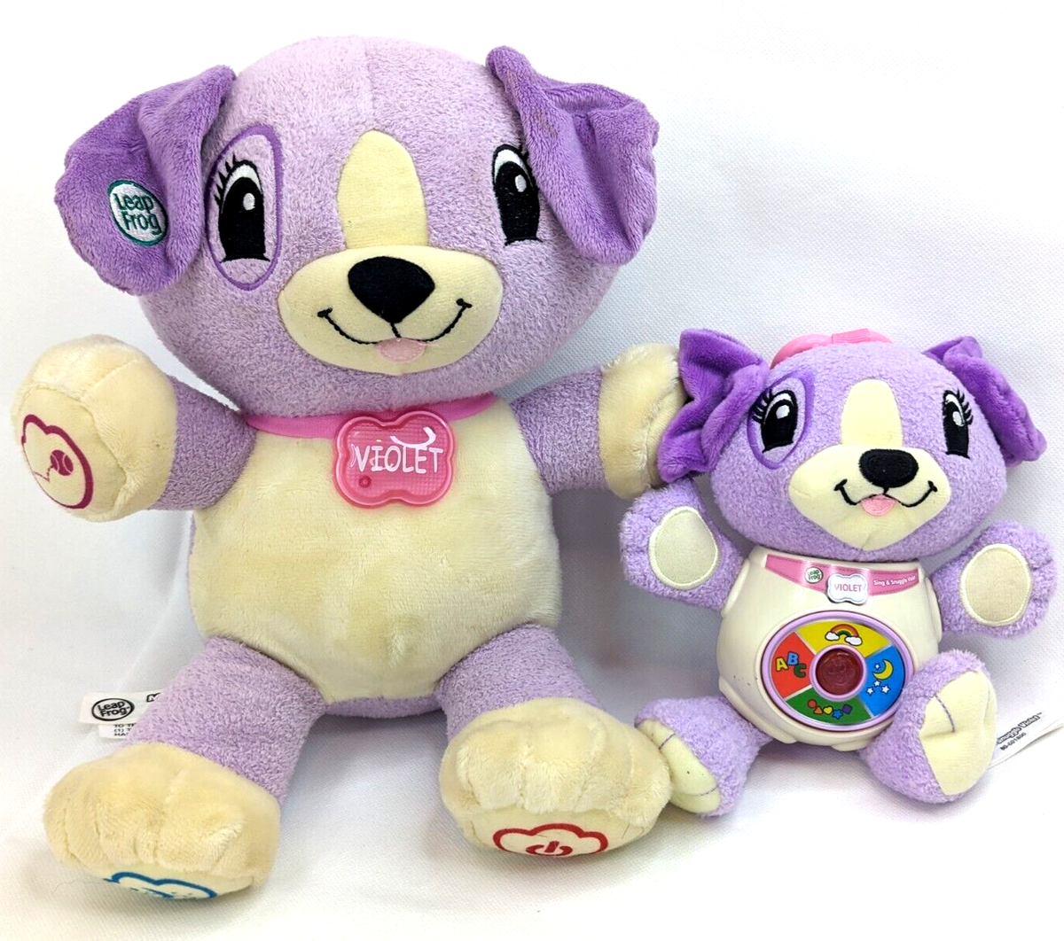 Leap Frog VIOLET Lot x 2 = My Pal + Sing & Snuggle Interactive