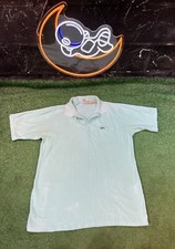 Izod Lacoste Light Blue Cotton Blend Short Sleeve Preppy Golf Polo XL USA Made