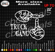 Cbcdecals- "Truck Gang" Vinyl Decal Funny window decal for Trucks and much more