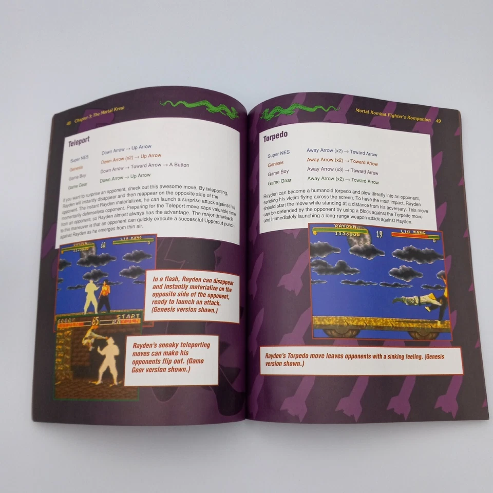 Vintage Mortal Kombat Fighter's Kompanion SNES Genesis Game Boy Gear CyberQuest - Image 4 of 4