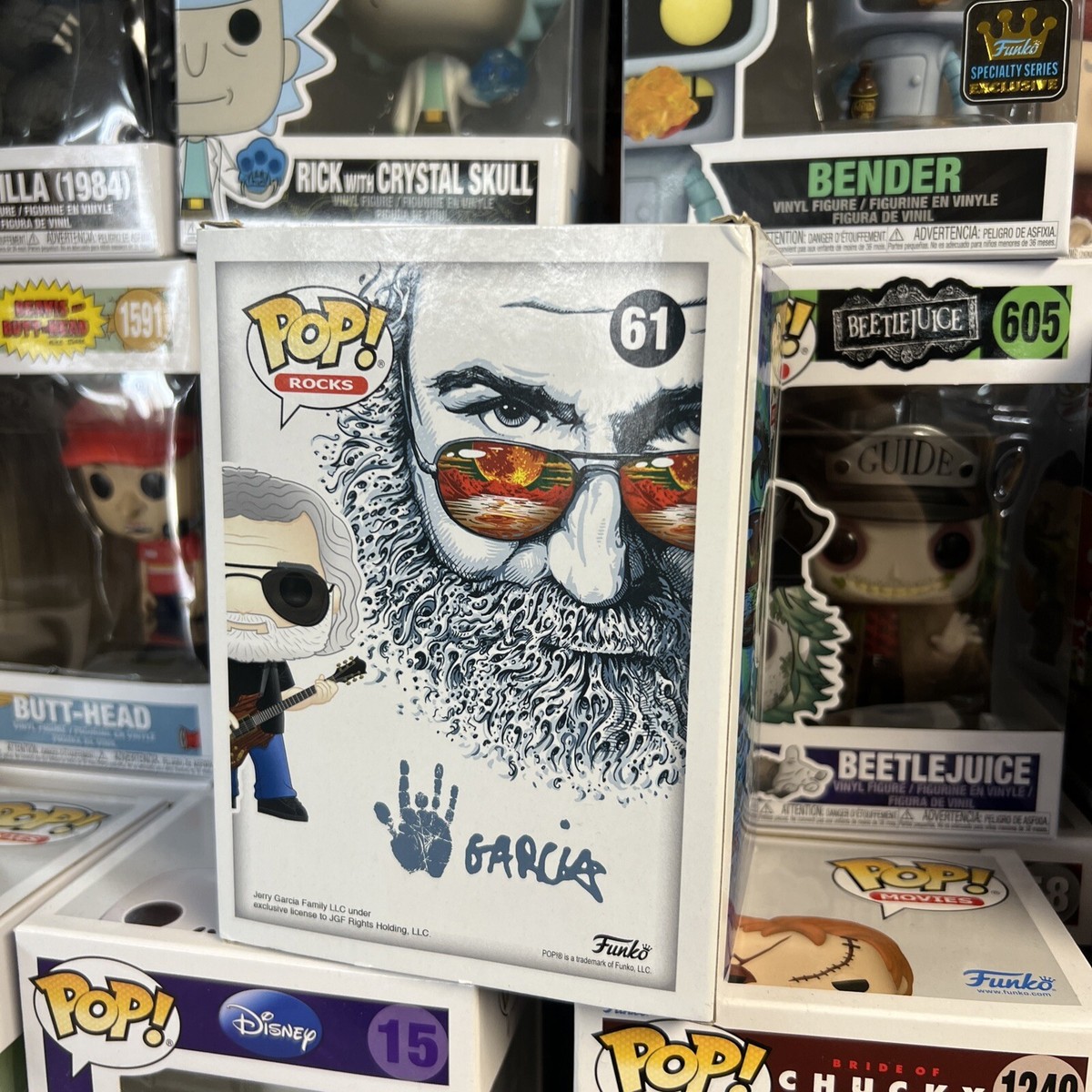 Figurine Pop Funko Jerry Garcia #61 Pop Rocks - Édition NYCC 2018 - Neuf Sous Boîte