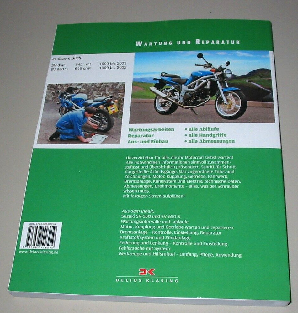 Thumbnail - Reparaturanleitung Suzuki Sv 650 + Sv 650 S Motorrad 1999 - 2002 Buch