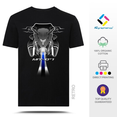 MT-07 2021 Blue Linear Style TS-FM-001 Grafik T-Shirt