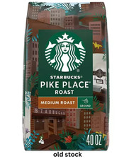 Starbucks Pike Place Medium Roast Ground Coffee 40 oz old stock 11.16 per pound