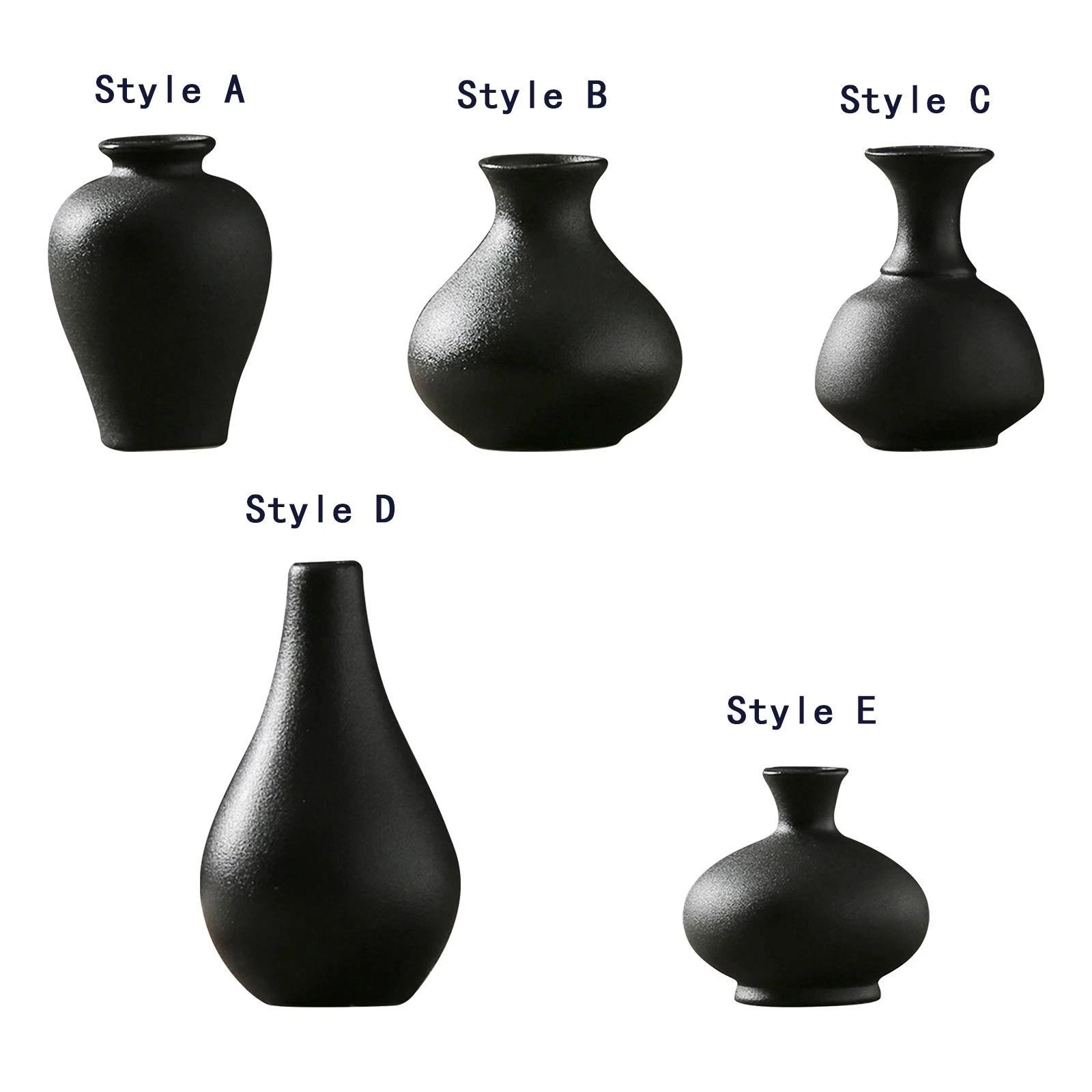 Ceramic Vase Classic Flower Container Holder for Living Room Bookshelf Table