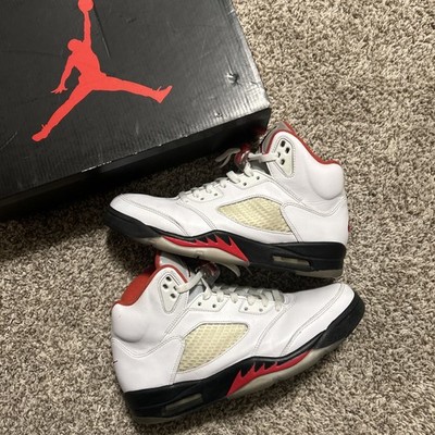 Air Jordan 5 Fire Red Silver Tongue Retro Size 10 Mens Sneakers 2020 DA1911-102