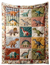 small plush blanket for baby toddler child lap dinosaurs