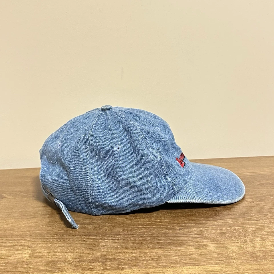 DE COLECCIÓN Gorra Audi Gorra Béisbol Correa Denim Chambray Logo Script Años 90 OS Langan Foto 2 de 4