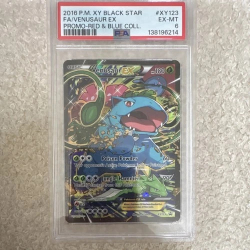 Pokémon Venusaur EX XY123 XY Black Star Promo Full Art Holo PSA 6