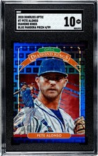 2020 Donruss Optic #7 Pete Alonso DK SGC 10 Gem Mint Blue Pandora Prizm /99