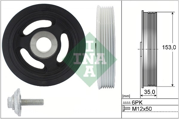 Riemenscheibensatz Kurbelwelle Schaeffler INA 544 0104 20 FüR Ford CitroËN Fiat-image