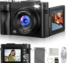 Digital Camera 4K for Photography Vlogging: 50MP Cameras for Video -