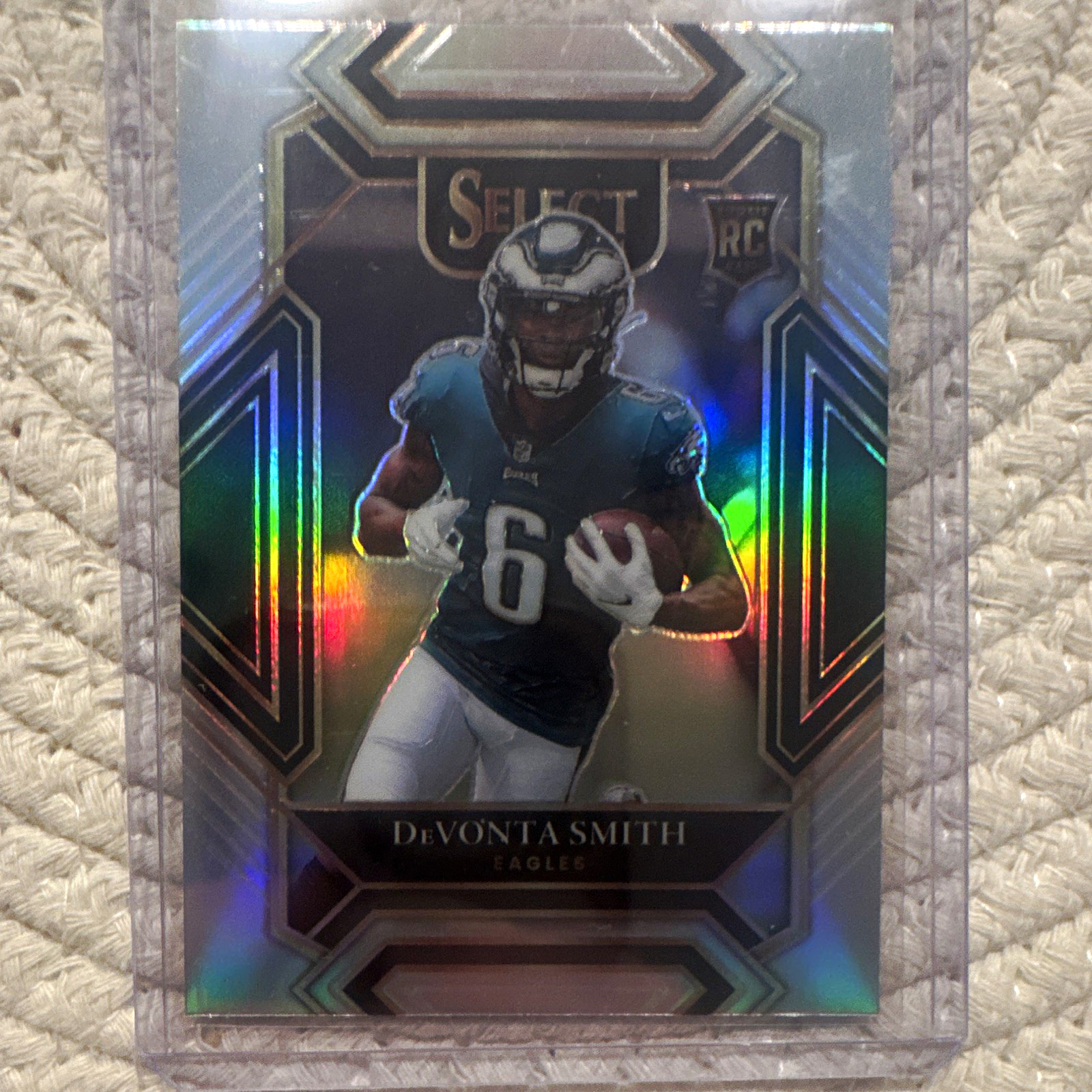2021 Panini Select DeVonta Smith RC Philadelphia Eagles Club Level Silver Prizm