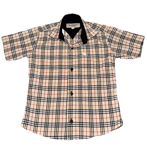 Burberry Boys 5/6 Short Sleeved Button Up Shirt 110
