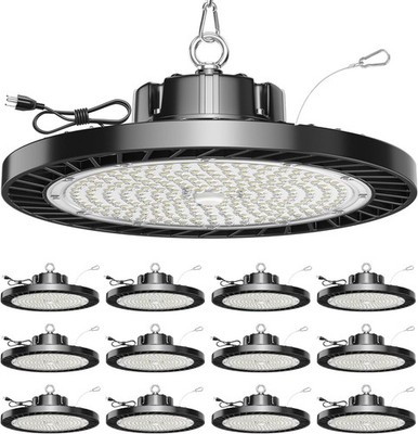12 Pack UFO LED High Bay Light, 150W 5000K Daylight, 22500LM (Eqv. 800W MH/HPS),