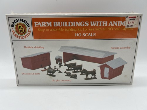 Bachmann 45152 ESCALA HO Edificios de Granja con Animales Plasticville Kit Clásico NUEVO | Zustand: New