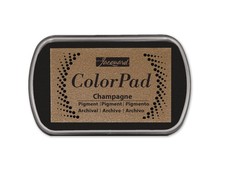 Jacquard ColorPad Archival Pigment Ink Stamp Pads- Metallic Champagne,Ink  Pads