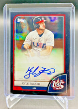 2023 Topps World Baseball Classic WBC KYLE TUCKER Black Ice AUTO 01/10
