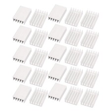 25Pcs 20mm x 14mm x 6mm Aluminum Heatsink Radiator Cooling Fin Silver Tone