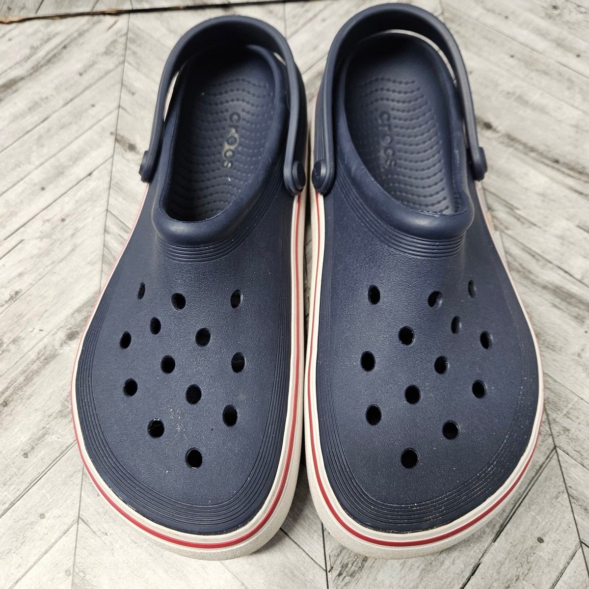 Crocs Off Court Clogs Mens 8 Women 10 Blue White | eBay