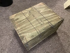 U.S. Military Wooden Ammo Crate – 5.56mm M855 SAW Mag Box – Empty