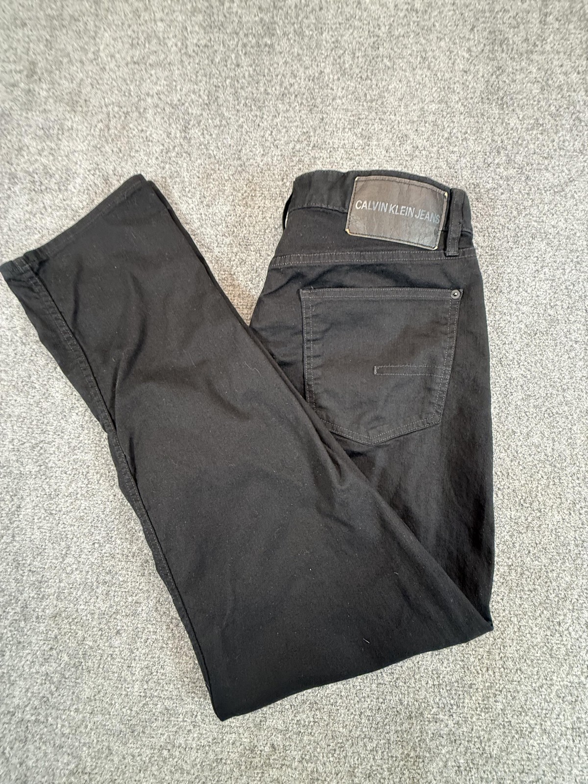 S 36x32 Black Denim Straight Leg Regular Fit