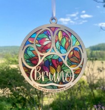 Dog Memorial Suncatcher, Loss of Pet Sympathy Gift, Memorial Suncatcher Ornament