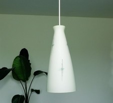 Vintage Deckenlampe Lampe 50er 60er 70er Diabolo Glasschirm Hängelampe Retro