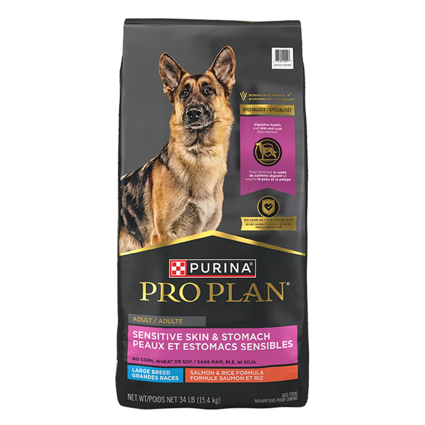 Sensitive Skin & Stomach Adult Large Breed Dry Dog Food, Salmon & Rice, 34 Lb Ba