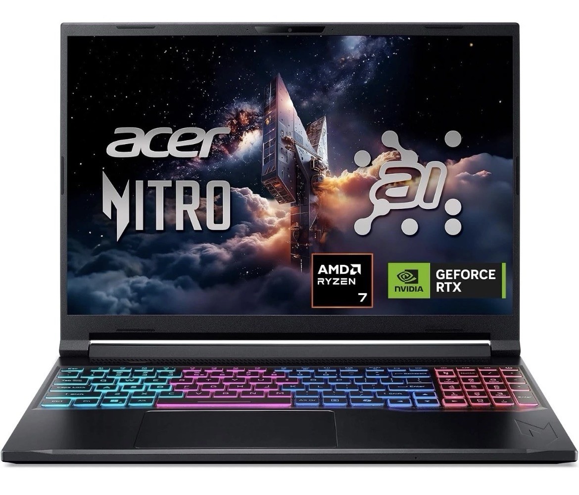 Acer Nitro V 16S 16" AI Gaming AMD Ryzen 7 260 Processor RTX 5060 32GB DDR5 1TB