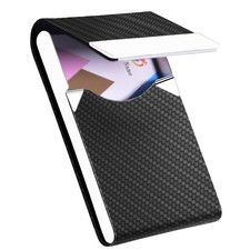 PU Leather Metal Business Card Holder Slim Metal Case Wallet with Magnetic Shut