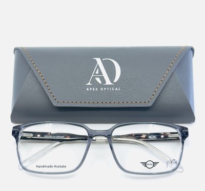 NEW MINI Grey Brown Unisex Square Full Rim Eyeglasses 56-17-140 B:38