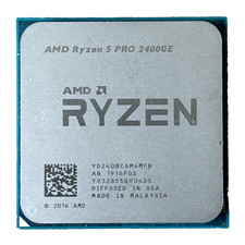 AMD Ryzen 5 Pro 2400GE 3.2-3.8 GHz 4-core 8-thread AM4 CPU Radeon 11 GPU 35W