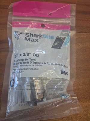 Shark Bite Max 1/2'' × 3/8'' OD Straight Stop 1/4 Turn