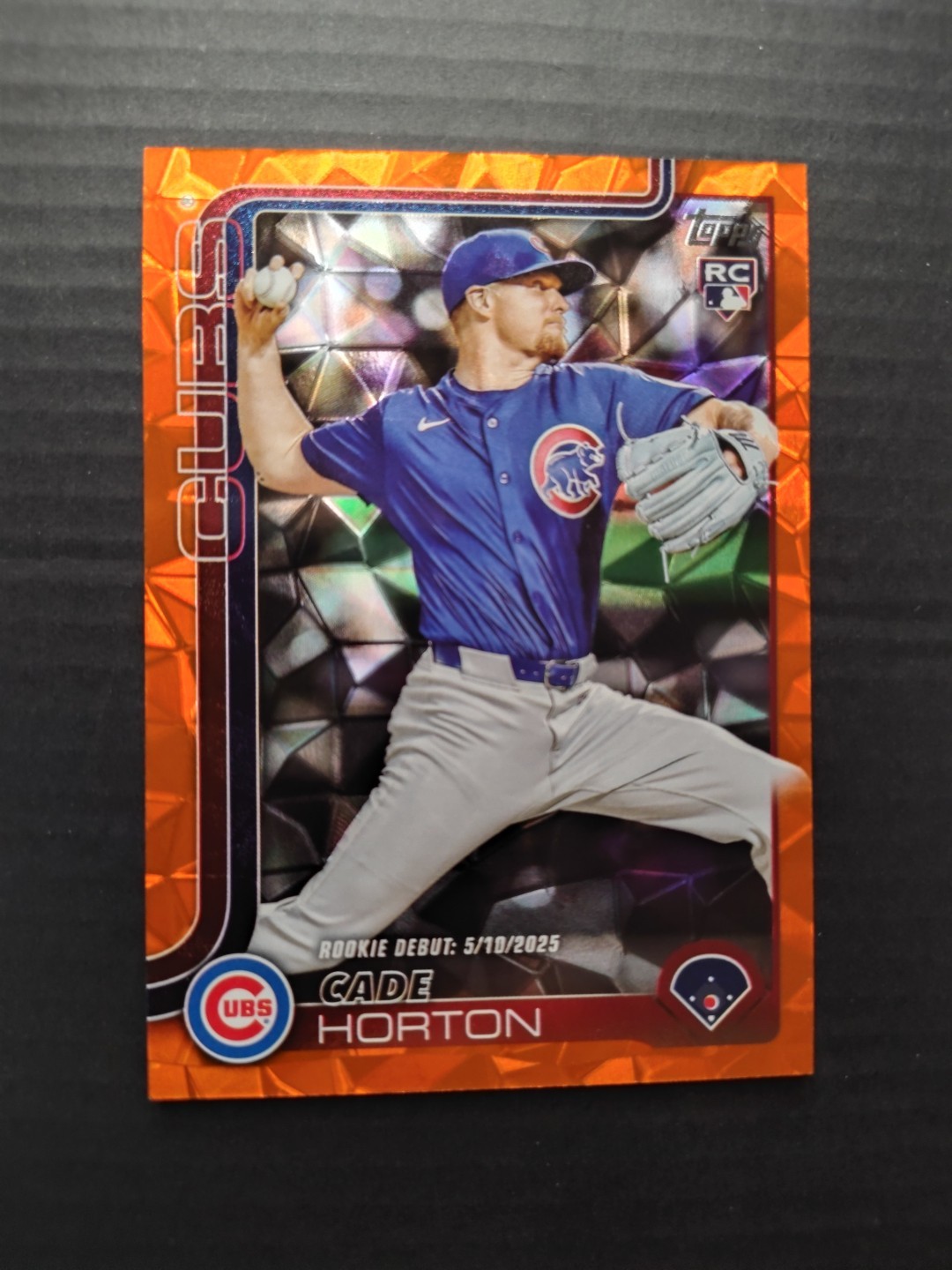 2025 Topps Update Cade Horton RC #US140 Orange Diamante Foil #15/25 Rookie Debut