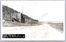 K28/ Bellaire Ohio RPPC Postcard c1940s Belmont Co New Route 7    211