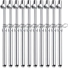 Tallew 10 Pack Dual Head Tire Pressure Gauge Heavy As picture show, Silver 