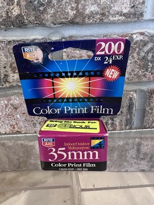 Rite Aide 35mm Color Print Film 135/24 EXP ISO200 Expiration 8/2002 NOS