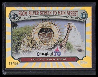 I Just Can t Wait To Be King Gold /50 2025 Topps Disneyland 70th #MS-10