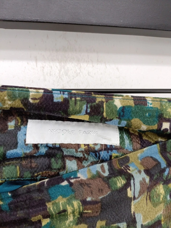 Nicole Farhi Women's Mini Skirt UK 12 Multi Graphic 100% Silk Short Mini - Image 2 of 4