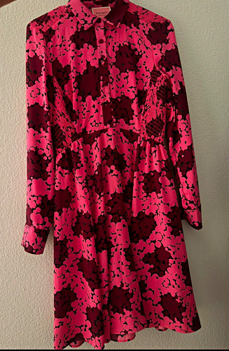 kate spade new york Pink Floral Shirt Dress Long Sleeve size 4