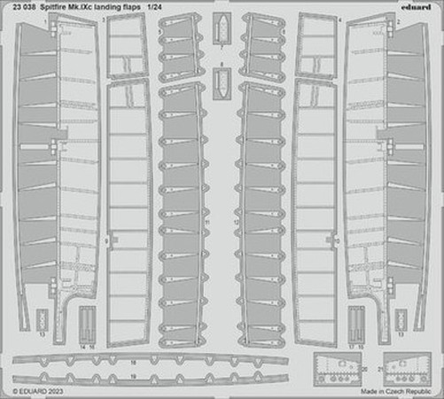 Eduard 23038 1/24 Spitfire Mk.IXc Landing Flaps for Airfix