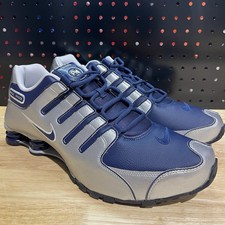 Nike Shox NZ Shoes Midnight Navy Silver Black 378341-402 Men's Size 8.5 NEW
