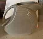 Fiesta Gray Ceramic Round Pitcher Glossy Finish Solid Pattern with Handle