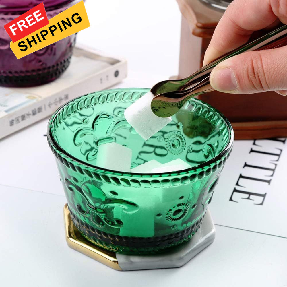 European Retro Nostalgic Three-Dimensional Relief Color Glass Jar Candy Green 