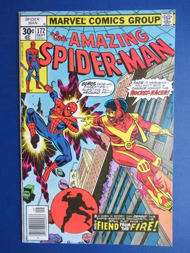 AMAZING SPIDER-MAN # 172 - (VF-) -FIEND FROM THE FIRE-ROCKET RACER-MOLTEN MAN