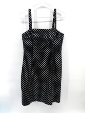 TAHARI Arthur S. Levine Black and White Polka Dot Sundress Basic Lined Women 8P