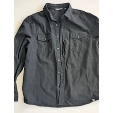 Branded Bills Black Long Sleeve Button Up Shirt XL Made in China